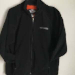 Harley-Davidson Black & Orange Lined Full Zip Jacket, Men's Large